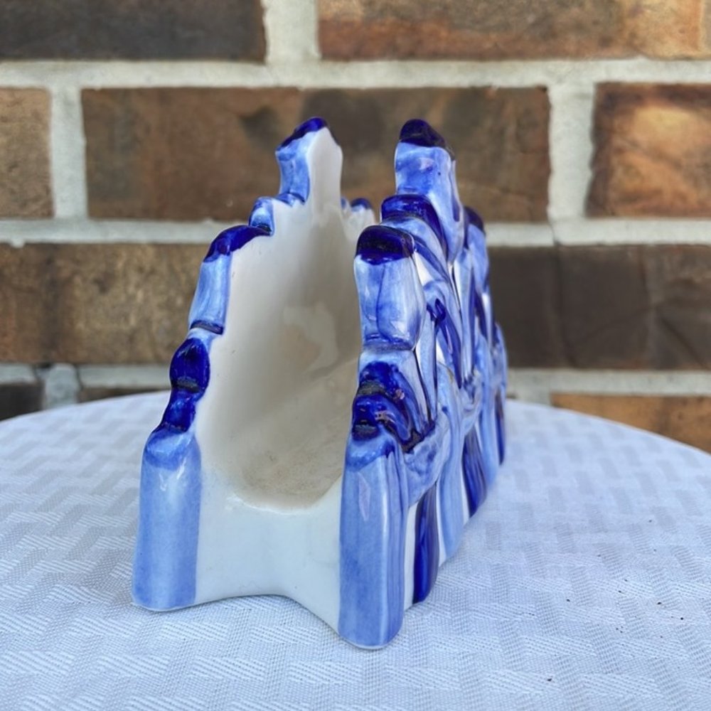 Deft Blue Hand Painted Blue Napkin Holder - Picture 2 of 3